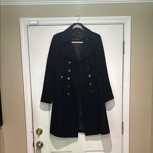 Esprit Black Pea Coat Classic Tailored Design